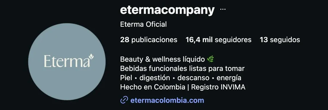 Perfil de Eterma en Instagram